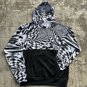 Volcom Graphic Hoodie – Black & White Print – Men’s Large